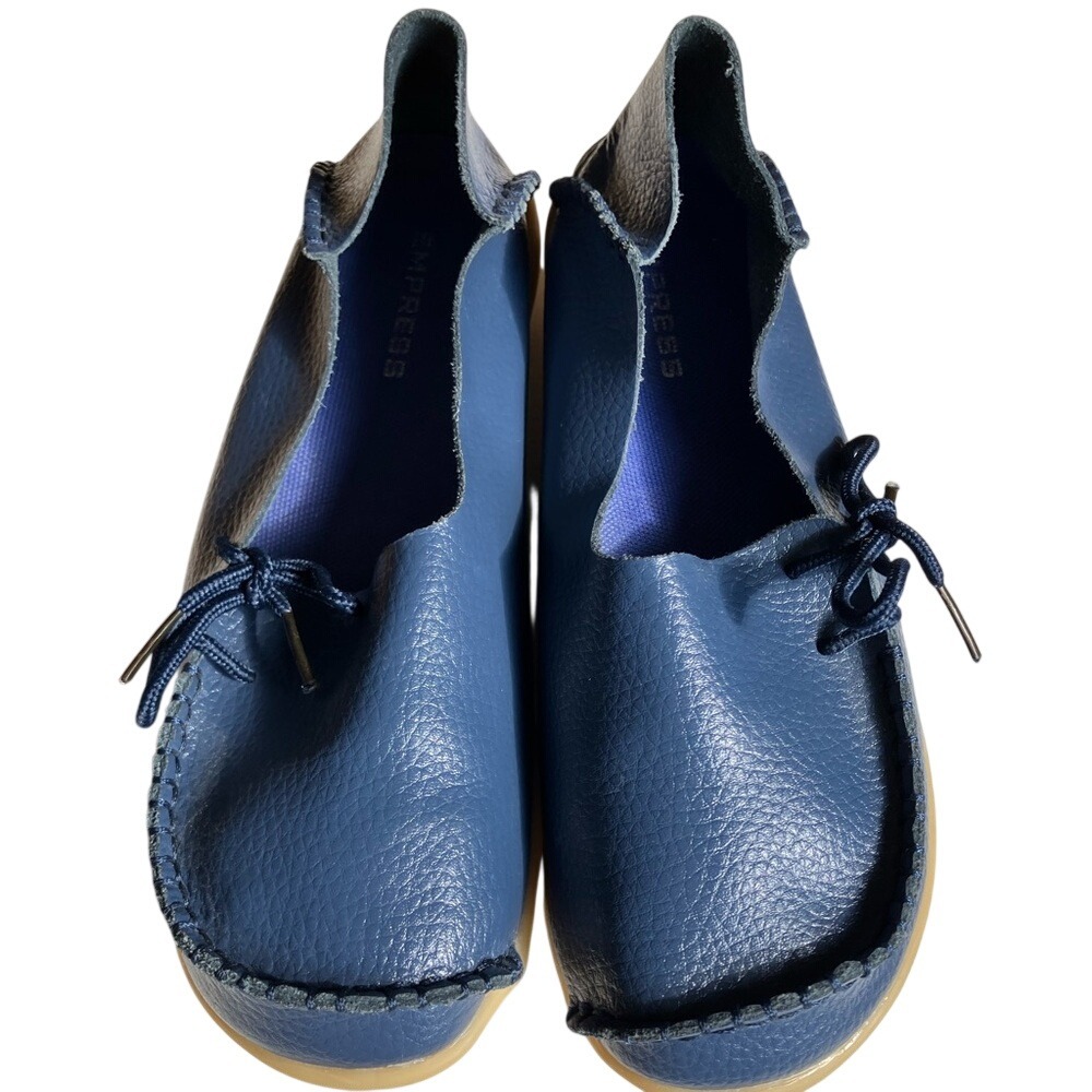 Empress‎ Women's Australian Leather Blue Loafers Size 37 EUC